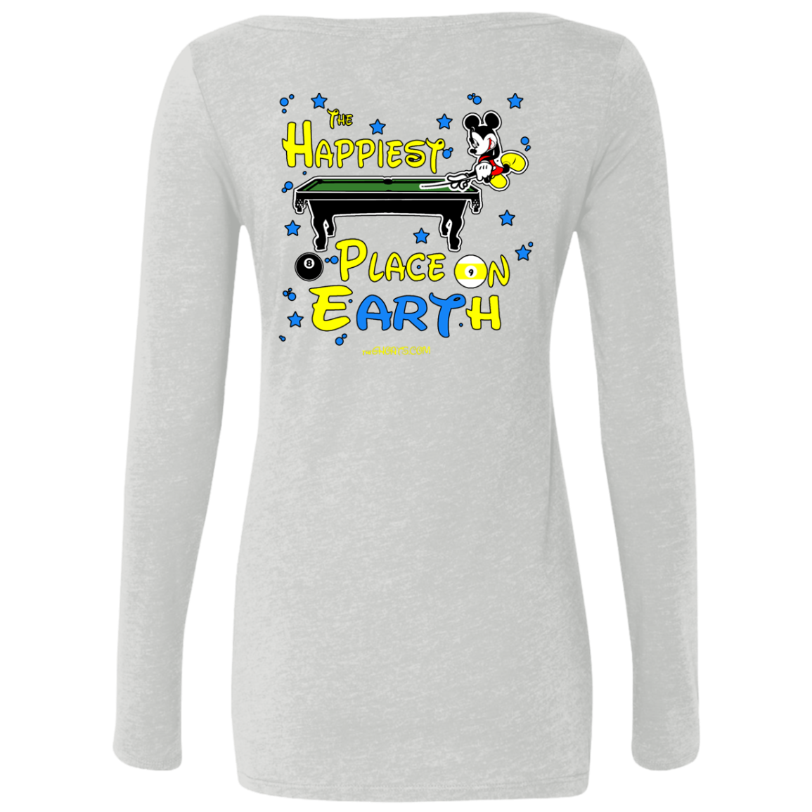 The GHOATS custom design #14. The Happiest Place On Earth. Fan Art. Ladies' Triblend LS Scoop