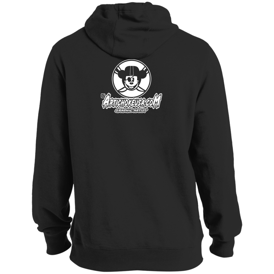 ArtichokeUSA Custom Design. Las Vegas Raiders & Mickey Mouse Mash Up. Fan Art. Parody. Tall Pullover Hoodie