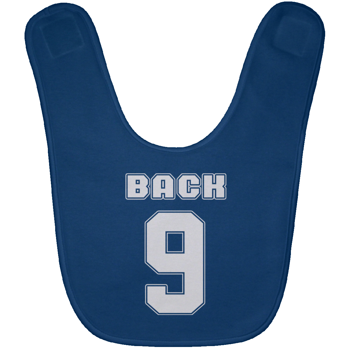 OPG Custom Design #17. Back 9. Football Jersey Style. Baby Bib