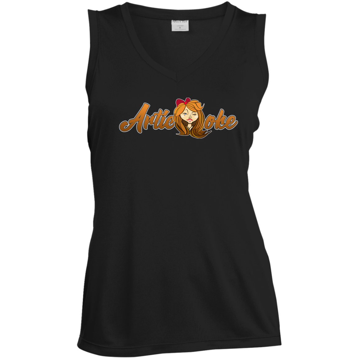 ZZ#21 Characters and Fonts. Aubrey. A show case of my characters and font styles. Ladies' Sleeveless V-Neck