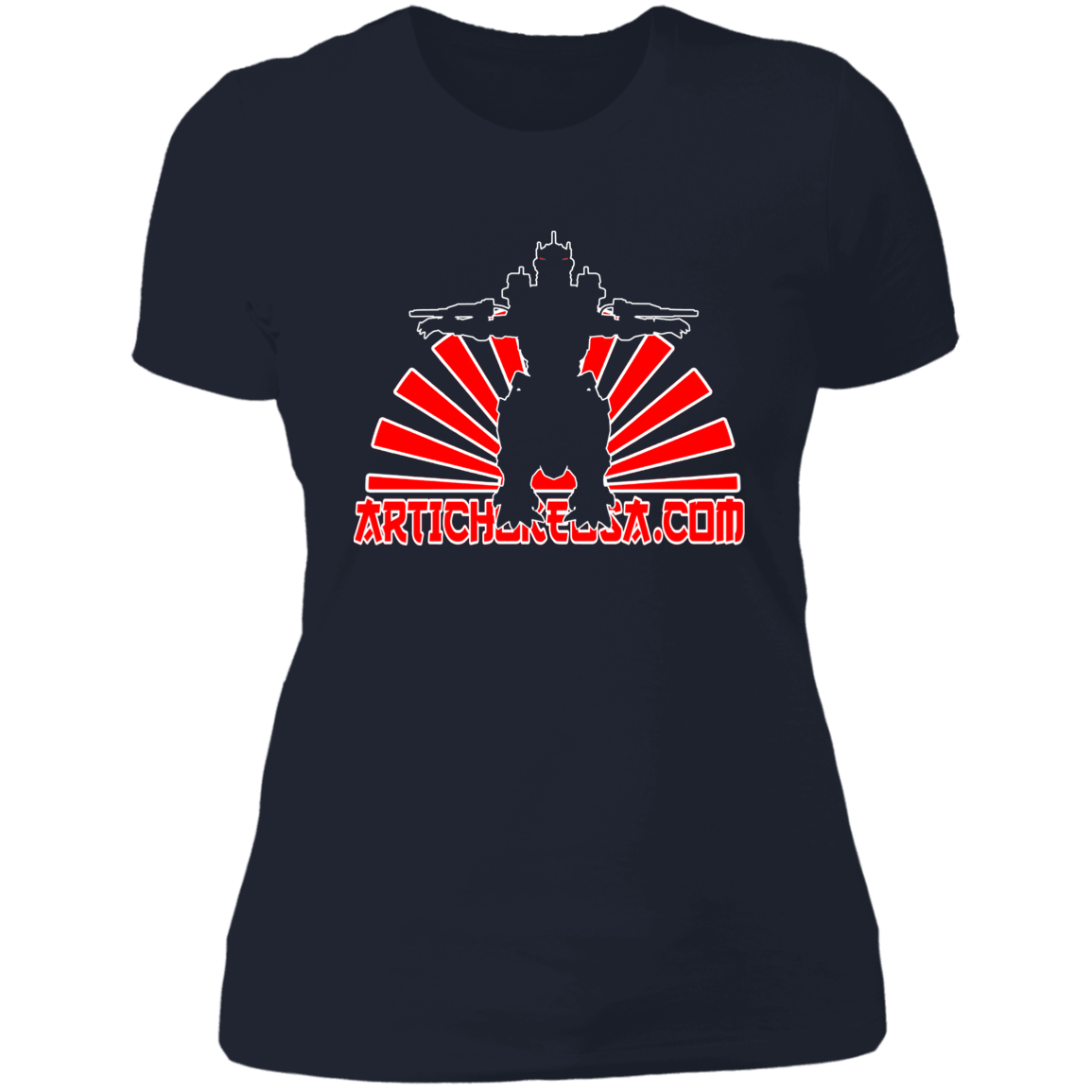 ArtichokeUSA Custom Design. Fan Art Mechagodzilla/Godzilla. Ladies' Boyfriend T-Shirt