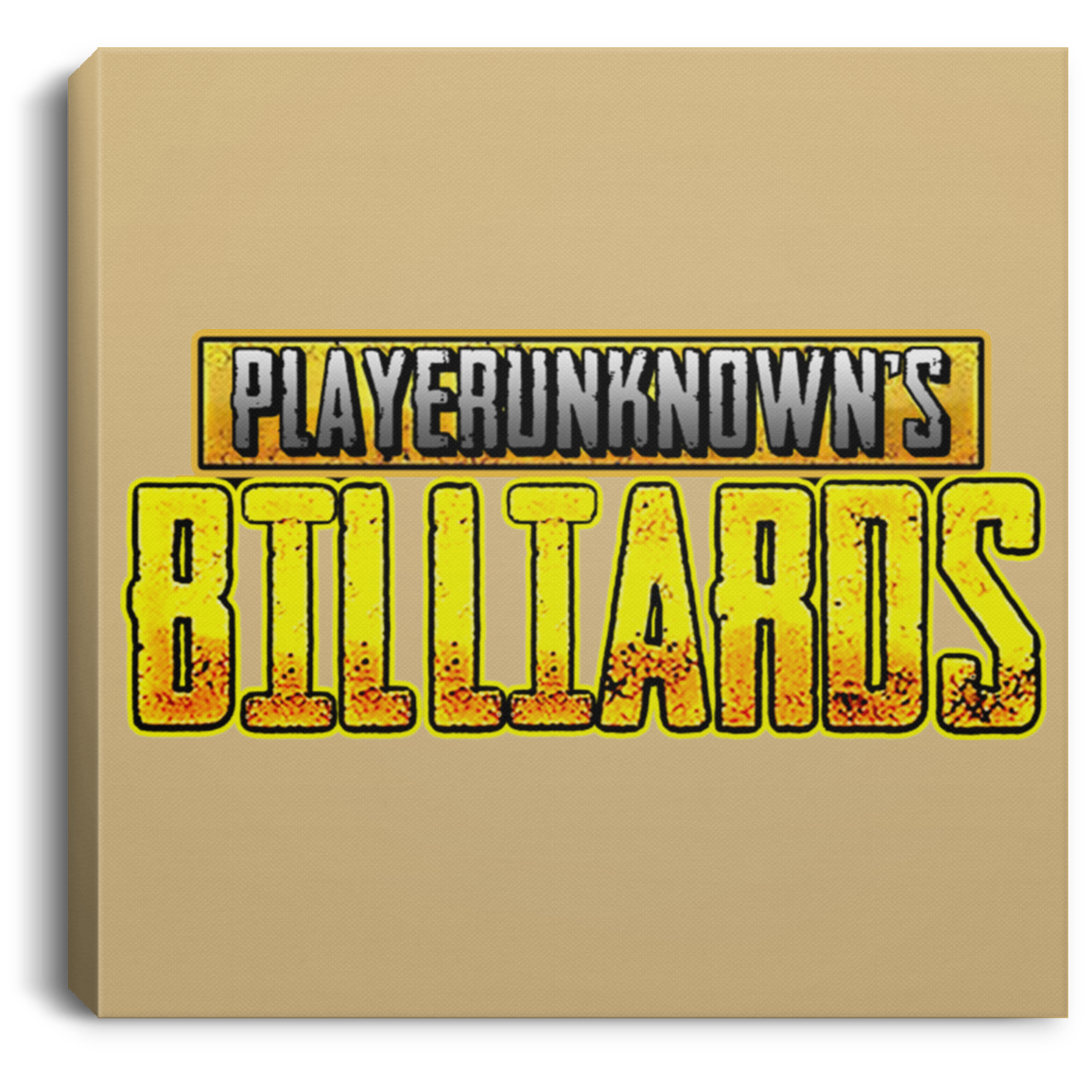 The GHOATS custom design #25. PlayersUnknown Billiards. PUBG Parody. Pool / Billiards. Square Canvas .75in Frame
