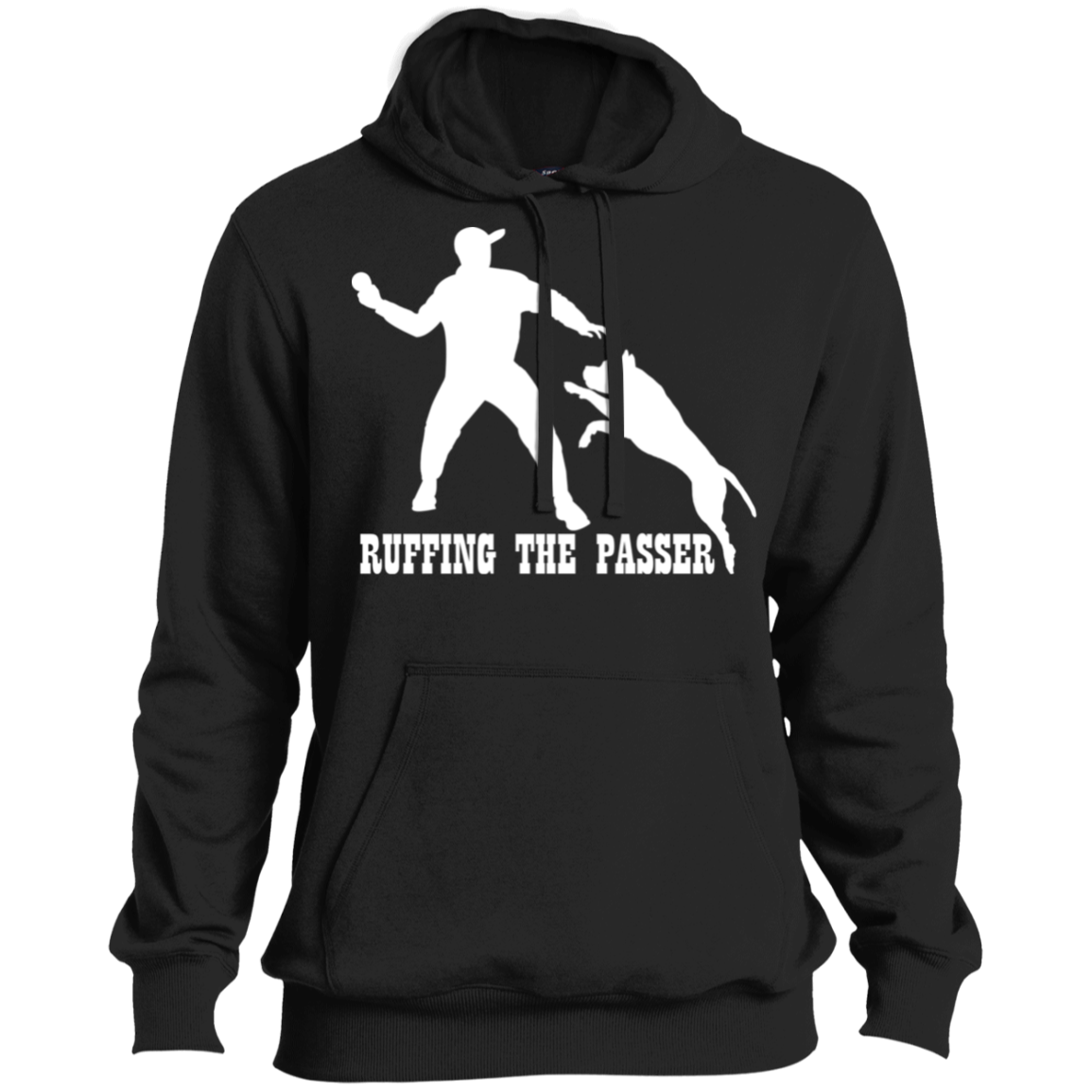 ArtichokeUSA Custom Design. Ruffing the Passer. Pitbull Edition. Male Version. Ultra Soft Pullover Hoodie