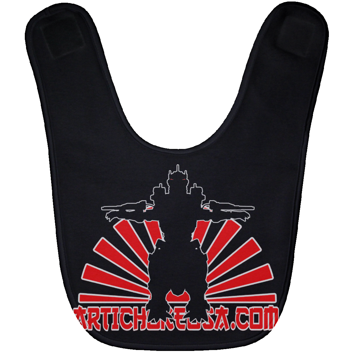 ArtichokeUSA Custom Design. Fan Art Mechagodzilla/Godzilla. Baby Bib
