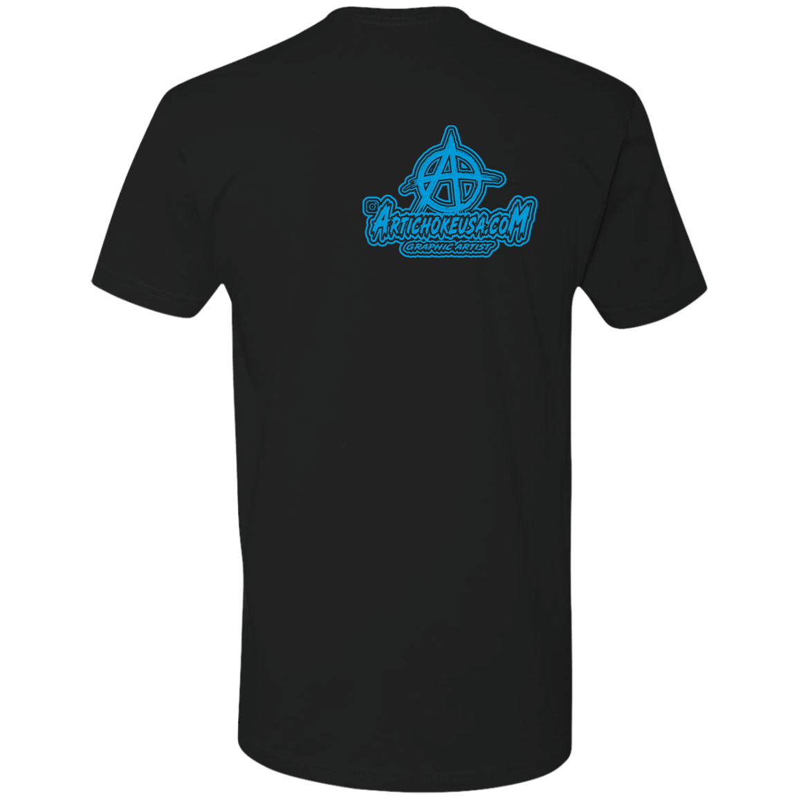 ArtichokeUSA Character and Font design. Let's Create Your Own Team Design Today. My first client Charles. Men's Premium Short Sleeve T-Shirt