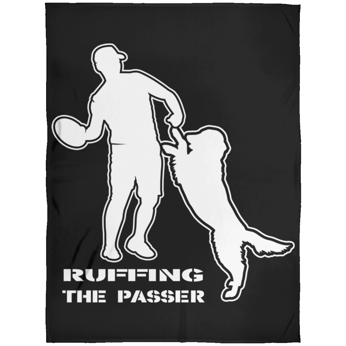 ArtichokeUSA Custom Design. Ruffing the Passer. Golden Lab Edition. Fleece Blanket 60x80