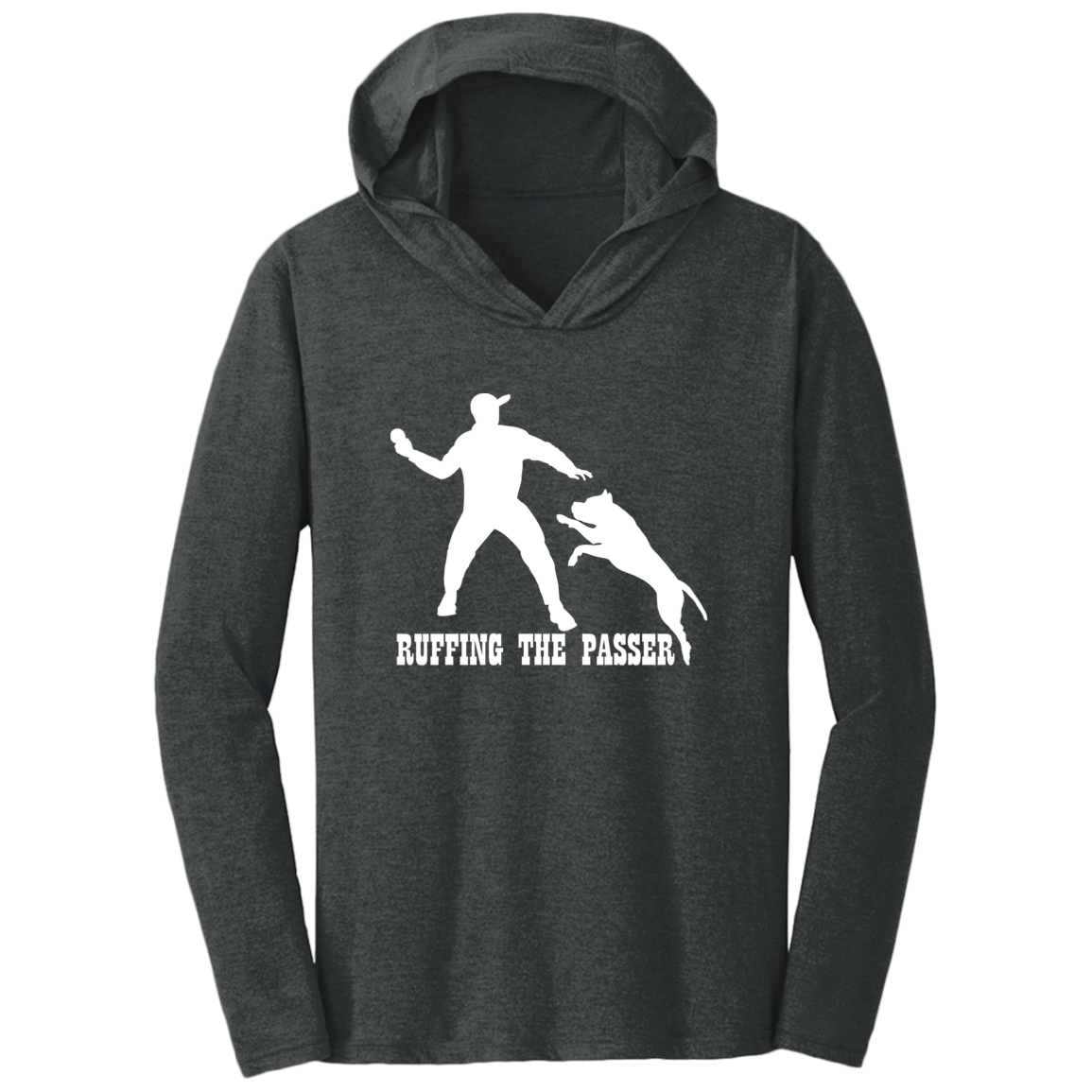 ArtichokeUSA Custom Design. Ruffing the Passer. Pitbull Edition. Male Version. Triblend T-Shirt Hoodie