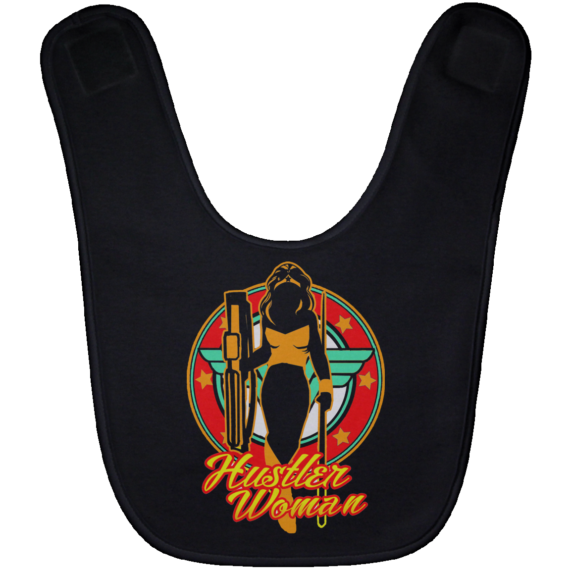 The GHOATS Custom Design #15. Hustler Woman. Baby Bib
