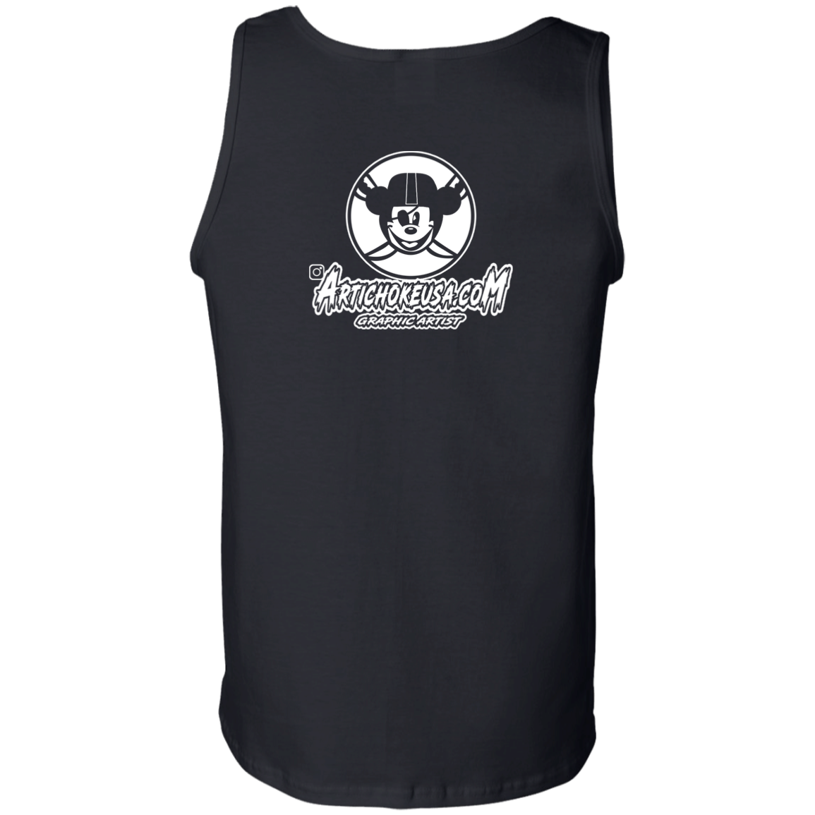 ArtichokeUSA Custom Design. Las Vegas Raiders & Mickey Mouse Mash Up. Fan Art. Parody. Men's 100% Cotton Tank Top