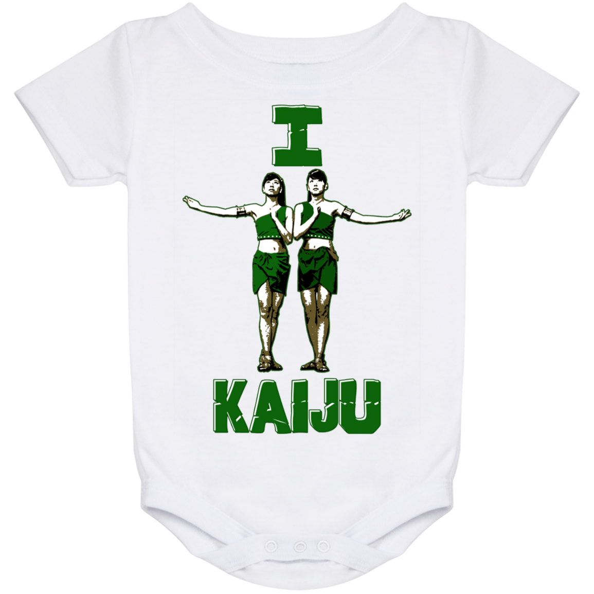 ArtichokeUSA Custom Design. I Heart Kaiju. Fan Art. Baby Onesie 24 Month