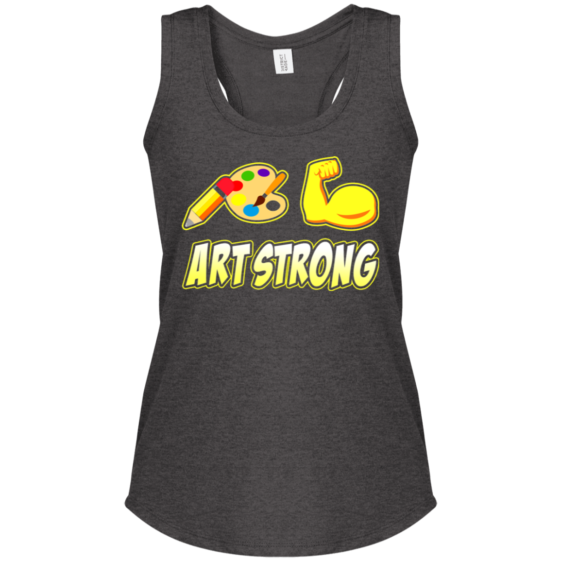 ArtichokeUSA Custom Design. Art Strong. Ladies' Tri Racerback Tank