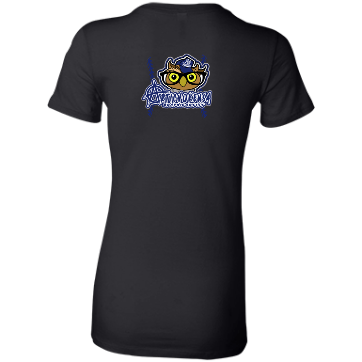 ArtichokeUSA Character and Font design. New York Owl. NY Yankees Fan Art. Let's Create Your Own Team Design Today. Ladies' Favorite T-Shirt