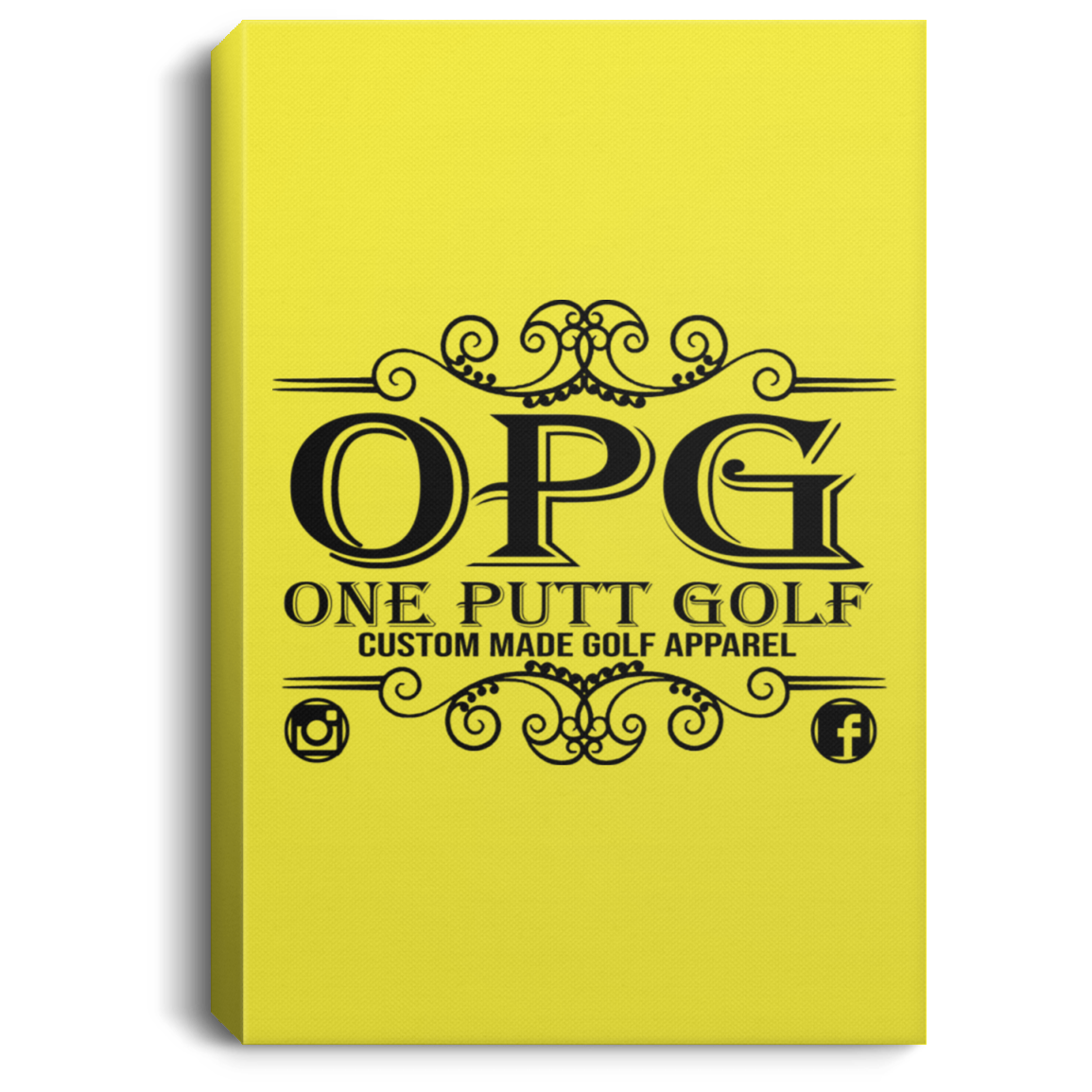OPG Custom Design #00. OPG - One Putt Golf. Front and Back Design. Portrait Canvas .75in Frame