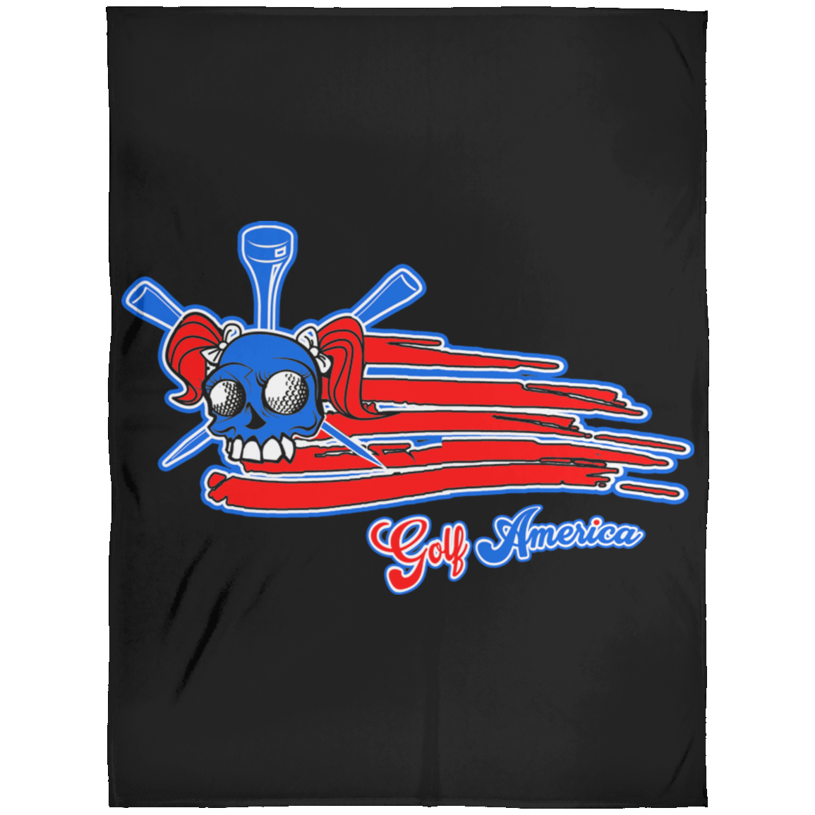 OPG Custom Design #12. Golf America. Female Edition. Fleece Blanket 60x80