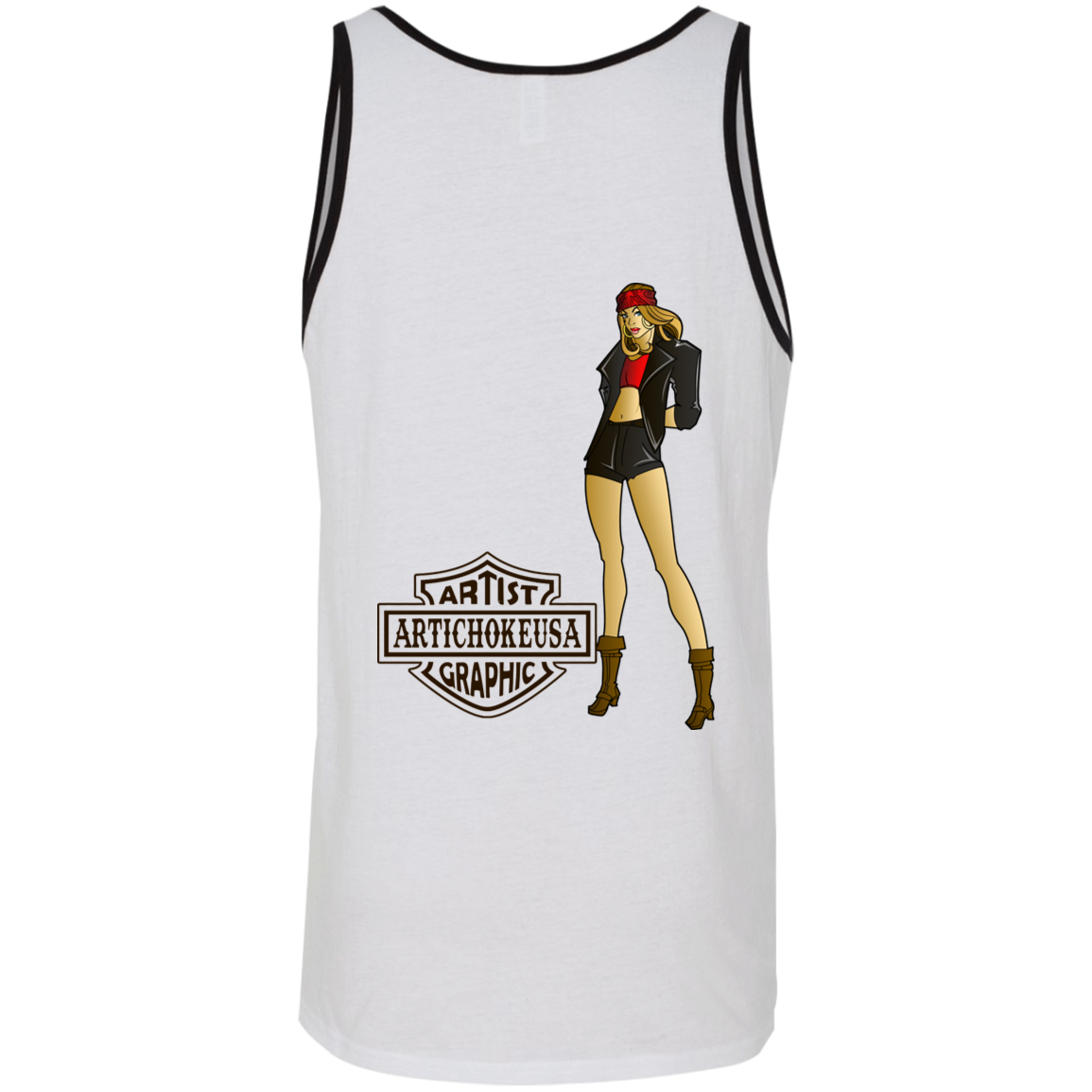 ArtichokeUSA Custom Design. Façade: (Noun) A false appearance that makes someone or something seem more pleasant or better than they really are. Unisex Tank