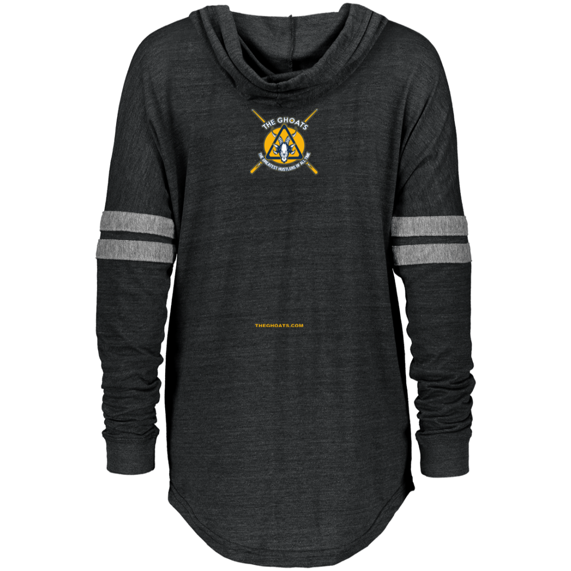 The GHOATS Custom Design. #6 Case by Case Scenario. Ladies Hooded Low Key Pullover