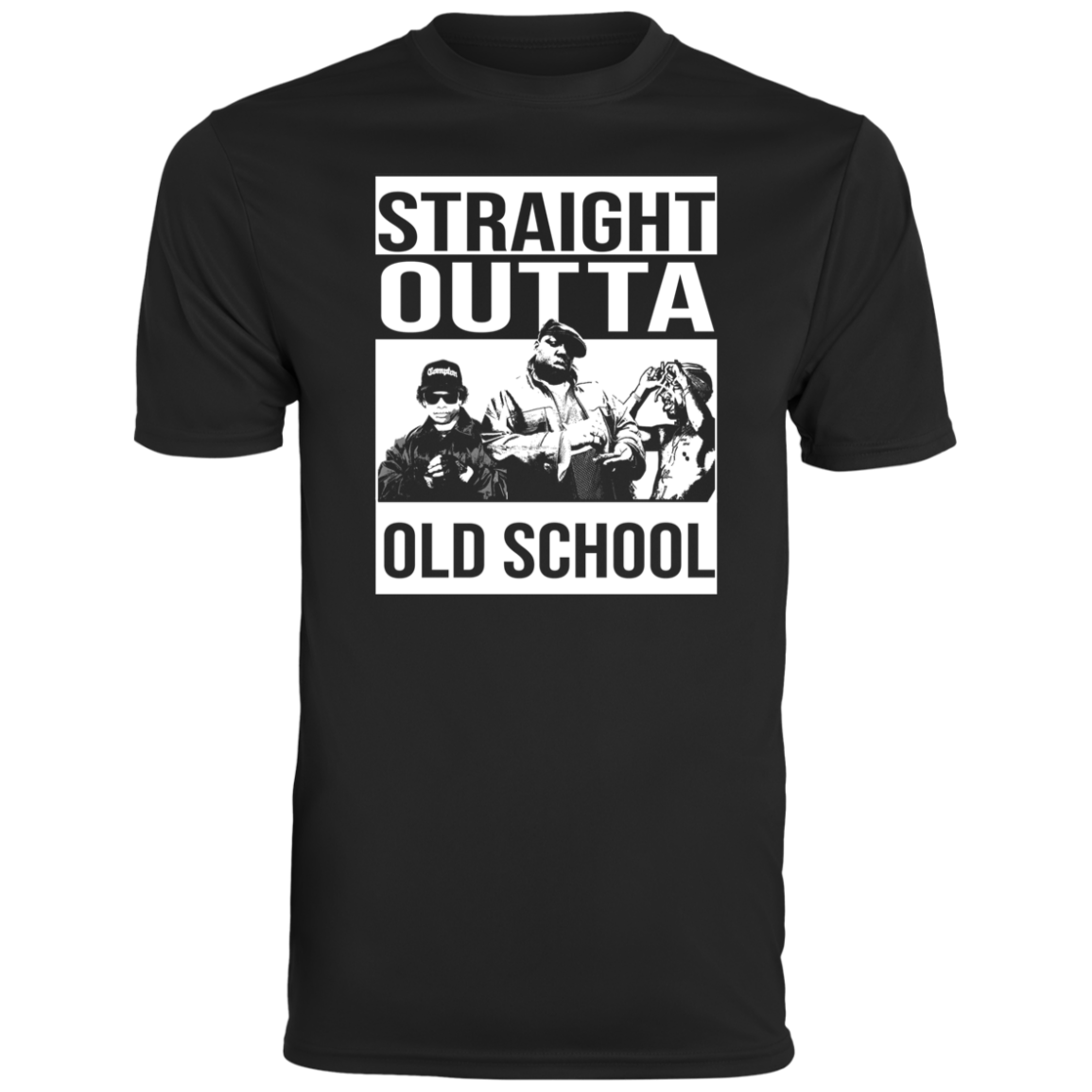 ArtichokeUSA Custom Design. Straight Outta Old School. The GOATs of Rap. Men's Moisture-Wicking Tee