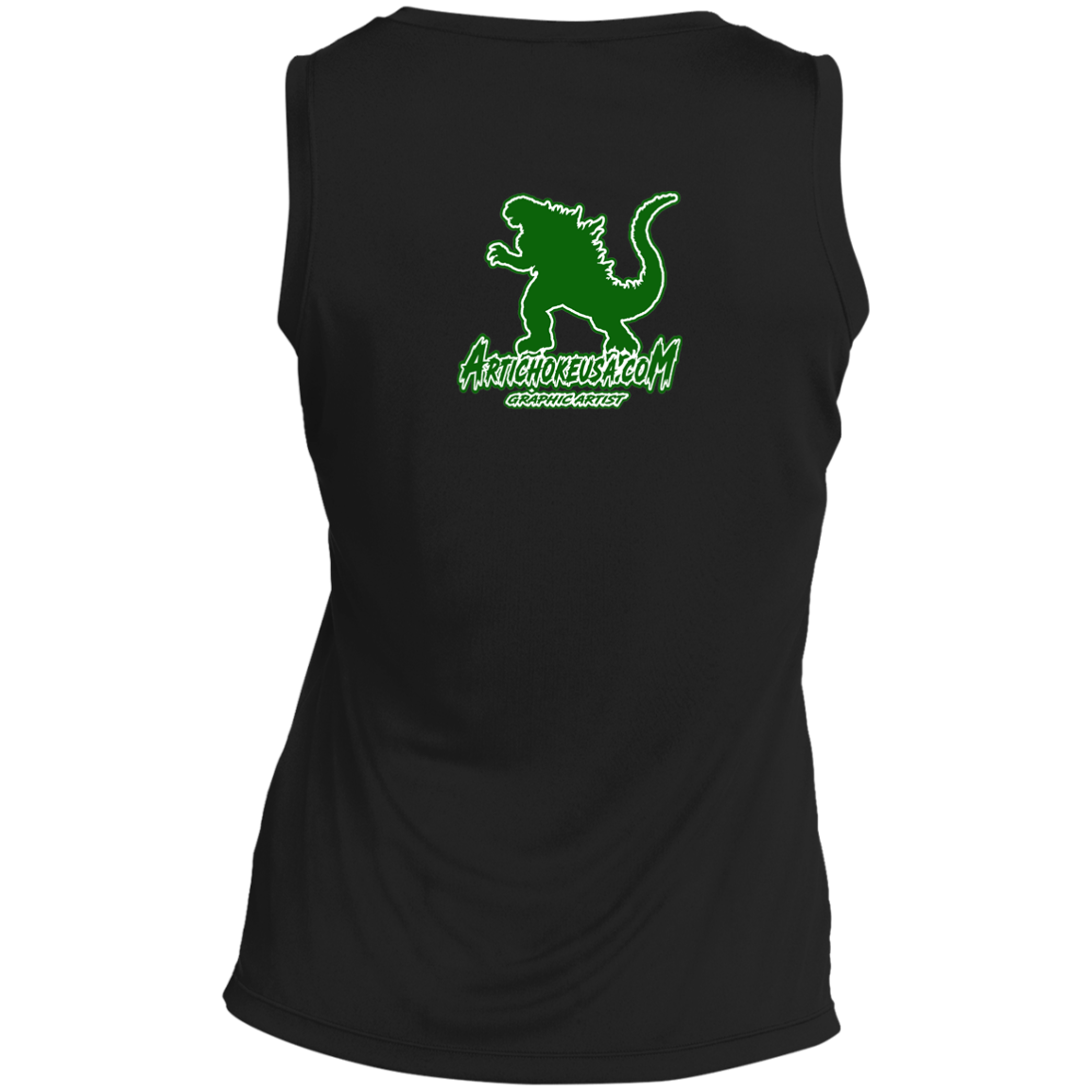 ArtichokeUSA Custom Design. I Heart Kaiju. Fan Art. Ladies' Sleeveless V-Neck