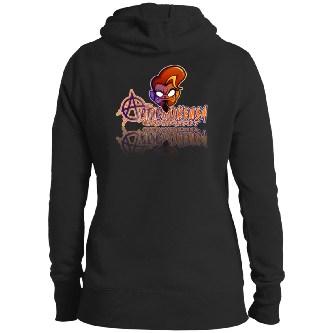 ArtichokeUSA Character and Font design. Let's Create Your Own Team Design Today. Arthur. Ladies' Pullover Hooded Sweatshirt