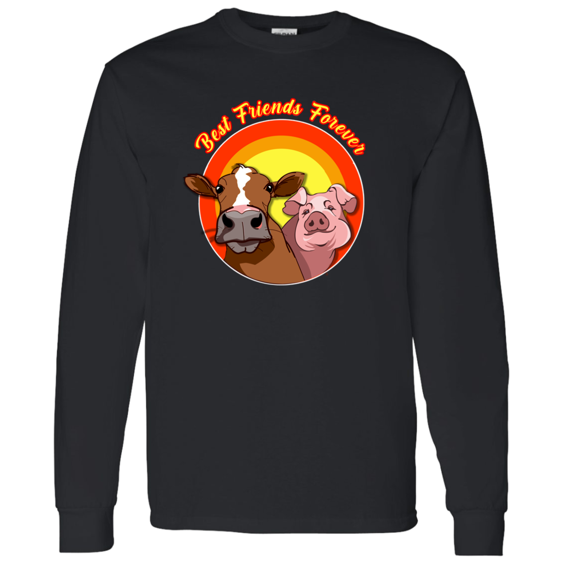 ArtichokeUSA Custom Design. Best Friends Forever. Bacon Cheese Burger. 100 % Cotton LS T-Shirt