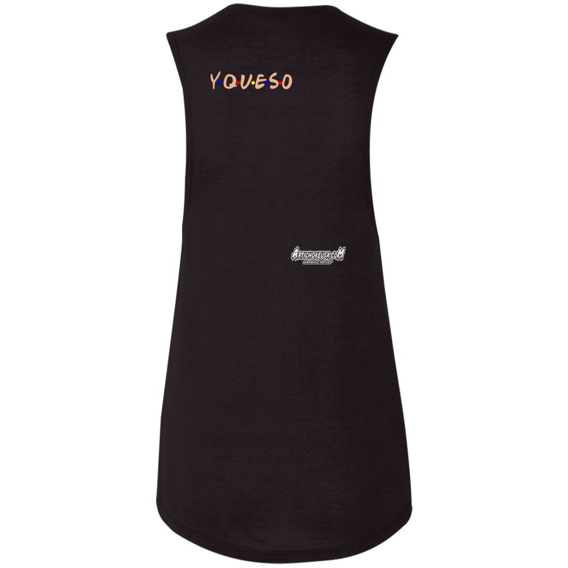 ArtichokeUSA Custom Design. FRIJOLE (CON QUESO). Ladies' Flowy Muscle Tank