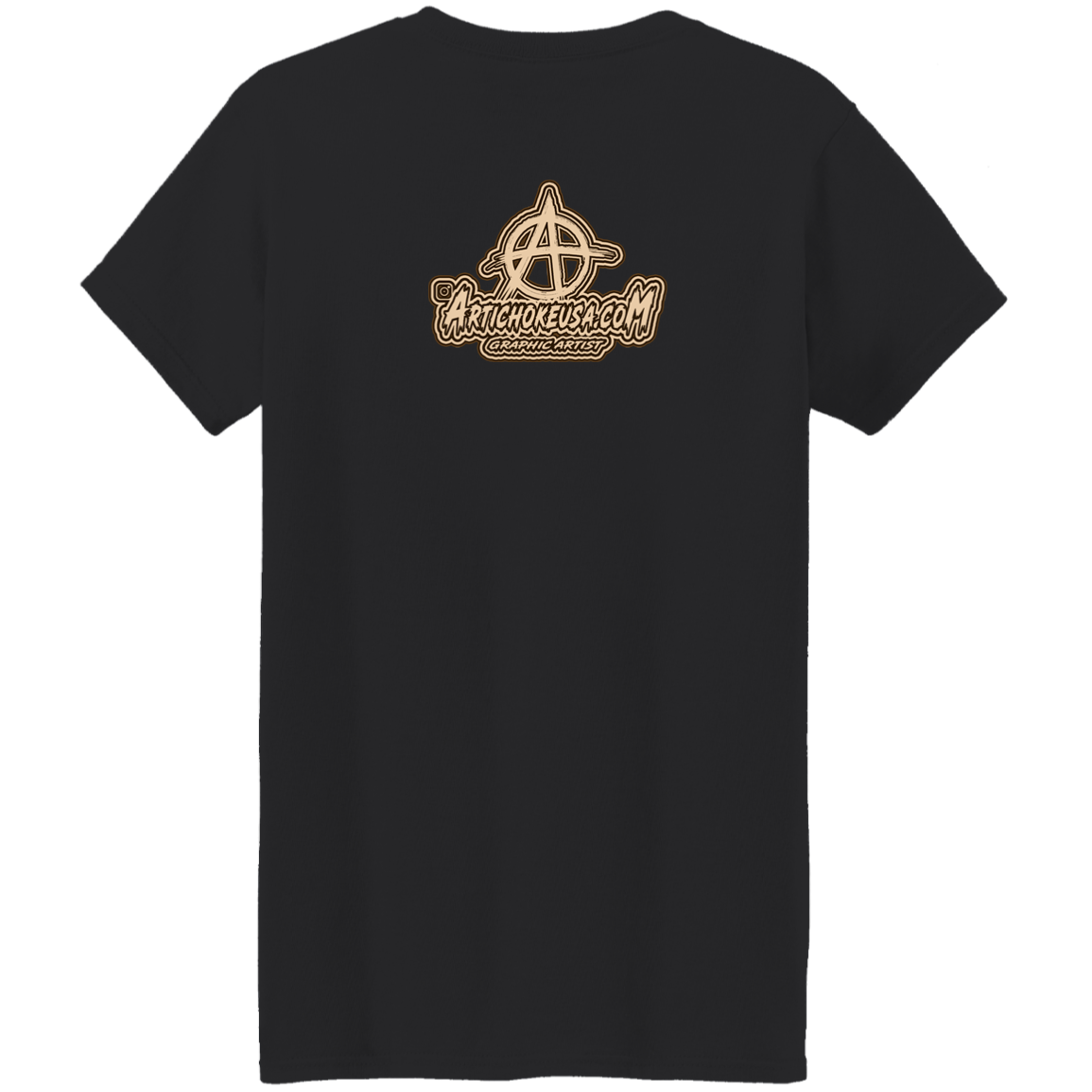 ArtichokeUSA Character and Font design. Let's Create Your Own Team Design Today. Mullet Mike. Ladies' 5.3 oz. T-Shirt