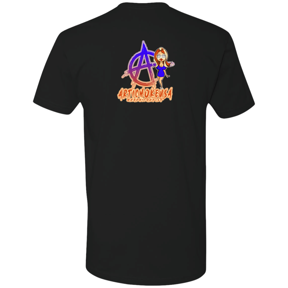 ArtichokeUSA Character and Font Design. Let’s Create Your Own Design Today. Blue Girl. Ultra Soft 100% Combed Cotton T-Shirt