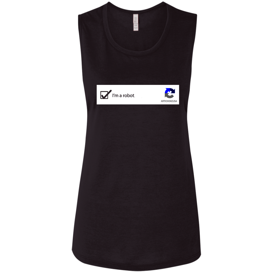 ArtichokeUSA Custom Design. I am a robot. Ladies' Flowy Muscle Tank