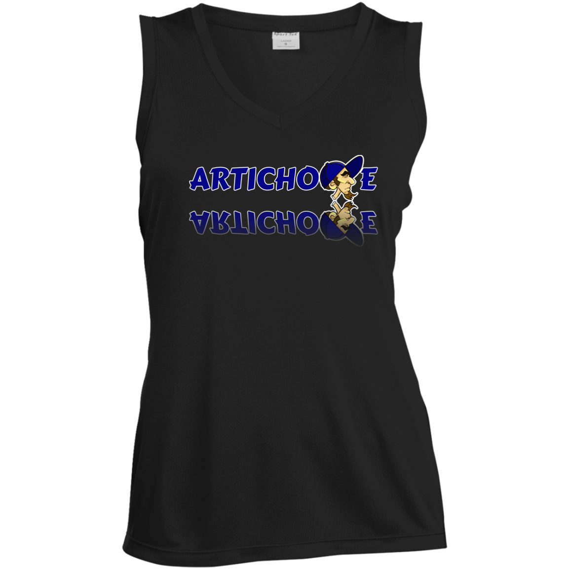 ZZ#20 ArtichokeUSA Characters and Fonts. "Clem" Let’s Create Your Own Design Today. Ladies' Sleeveless V-Neck