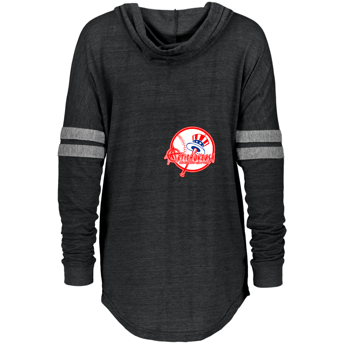 ArtichokeUSA Character and Font Design. Let’s Create Your Own Design Today. Brooklyn. Ladies' Hooded Low Key Pullover