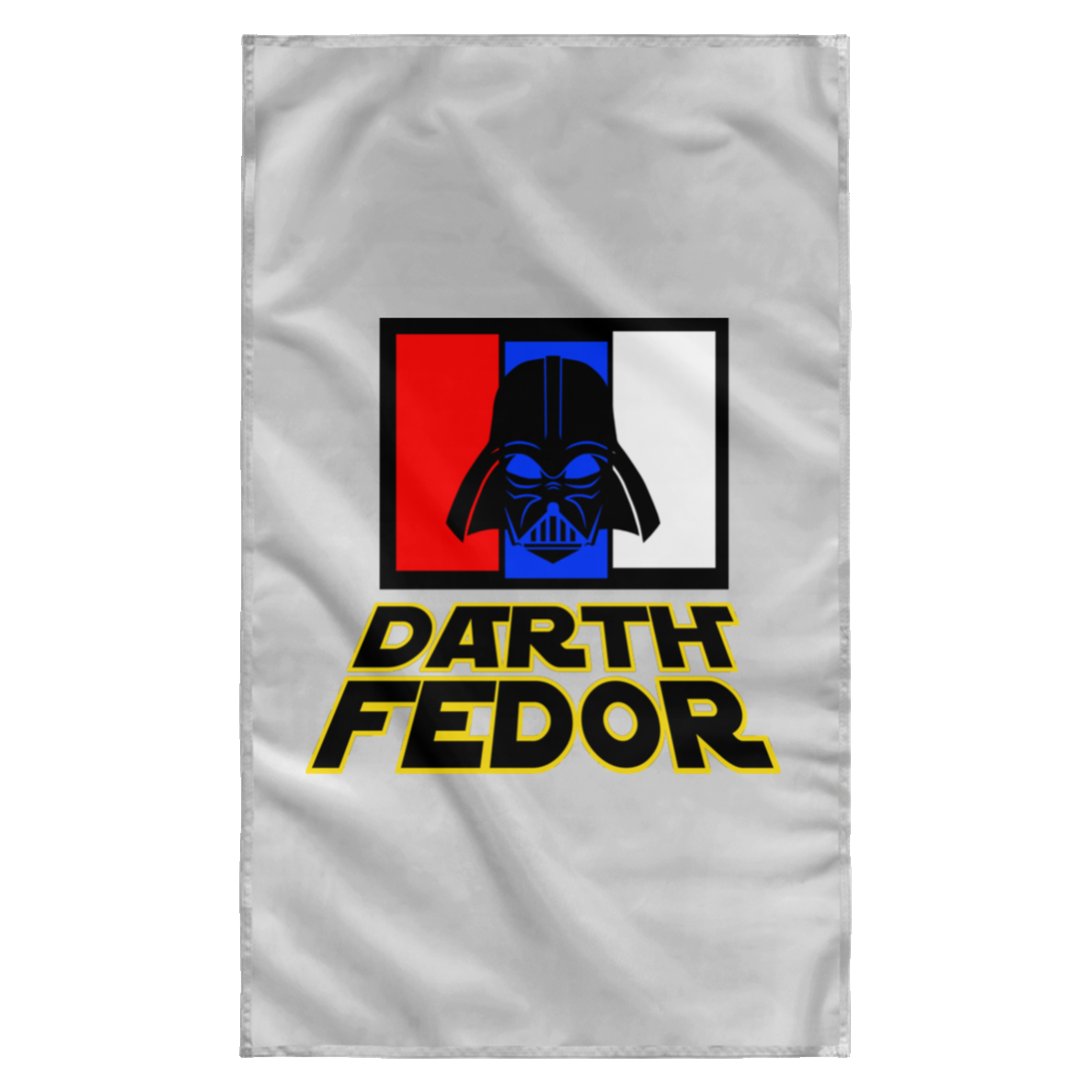 Artichoke Fight Gear Custom Design #15. Darth Fedor. Fedor Emelianenko / Darth Vader Parody. Fan Art Parody. MMA. Sublimated Wall Flag