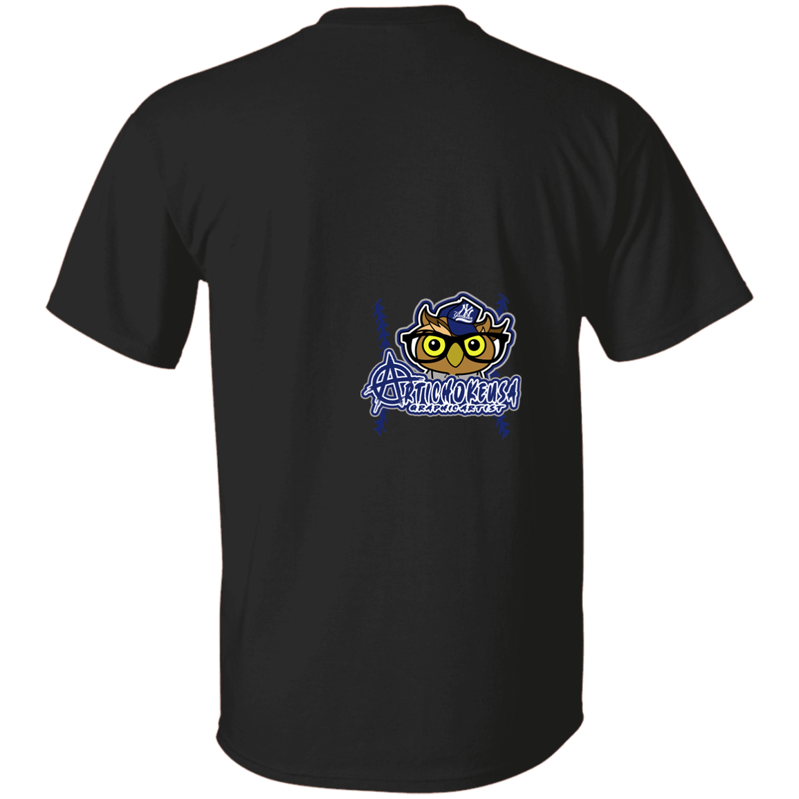 ArtichokeUSA Character and Font design. New York Owl. NY Yankees Fan Art. Let's Create Your Own Team Design Today. Youth 5.3 oz 100% Cotton T-Shirt