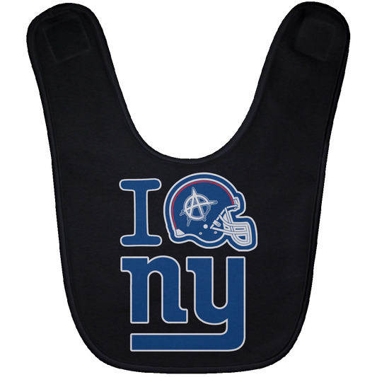 ArtichokeUSA Custom Design. I Helmet NY. Fan Art. Baby Bib