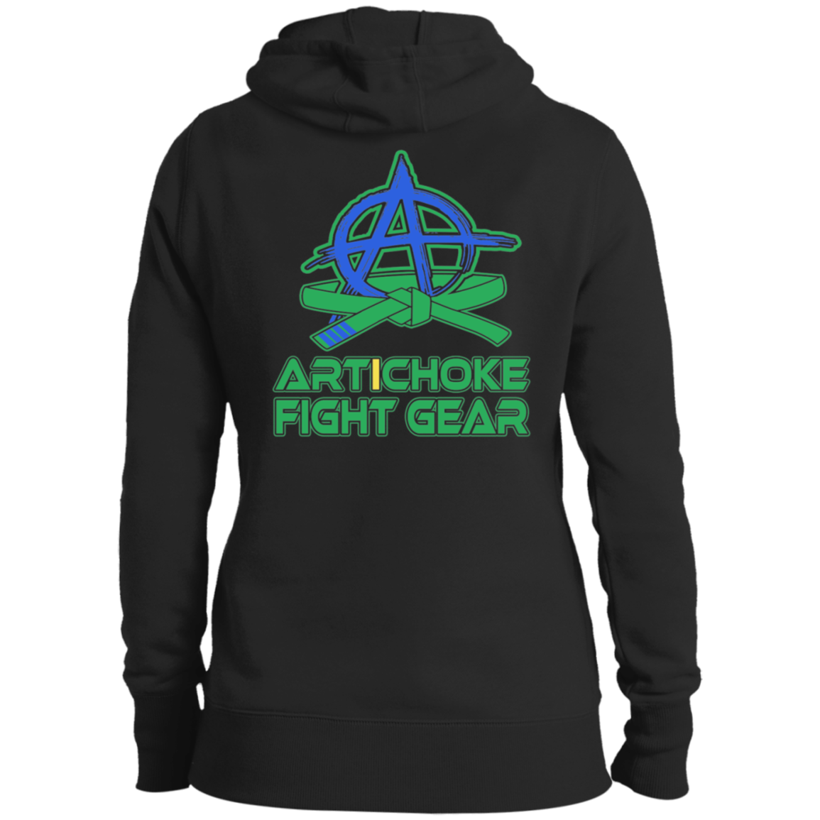 Artichoke Fight Gear Custom Design #5. BJJ MLB Brazil Flag Colors. Parody v2. Ladies' Ultra Soft Hoodie