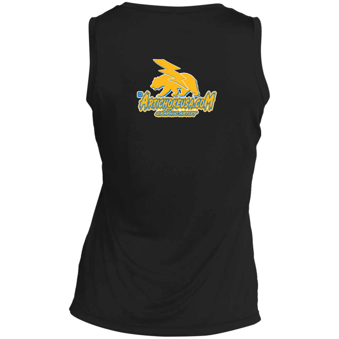 ArtichokeUSA Custom Design. Los Angeles Chargers Fan Art. Ladies' Sleeveless V-Neck