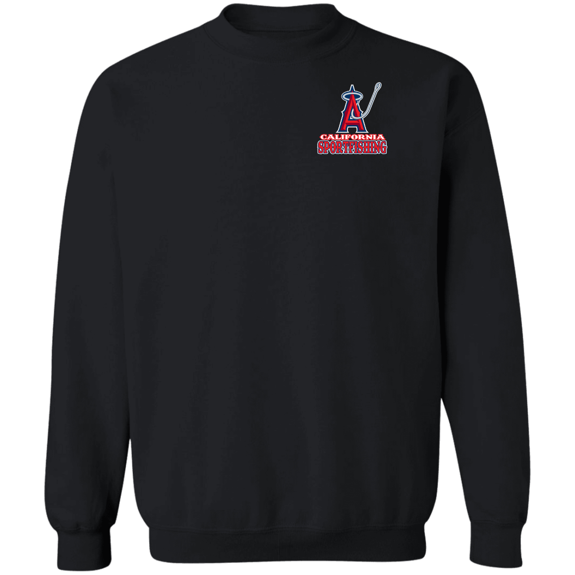 ArtichokeUSA Custom Design. Anglers. Southern California Sports Fishing. Los Angeles Angels Parody. Crewneck Pullover Sweatshirt