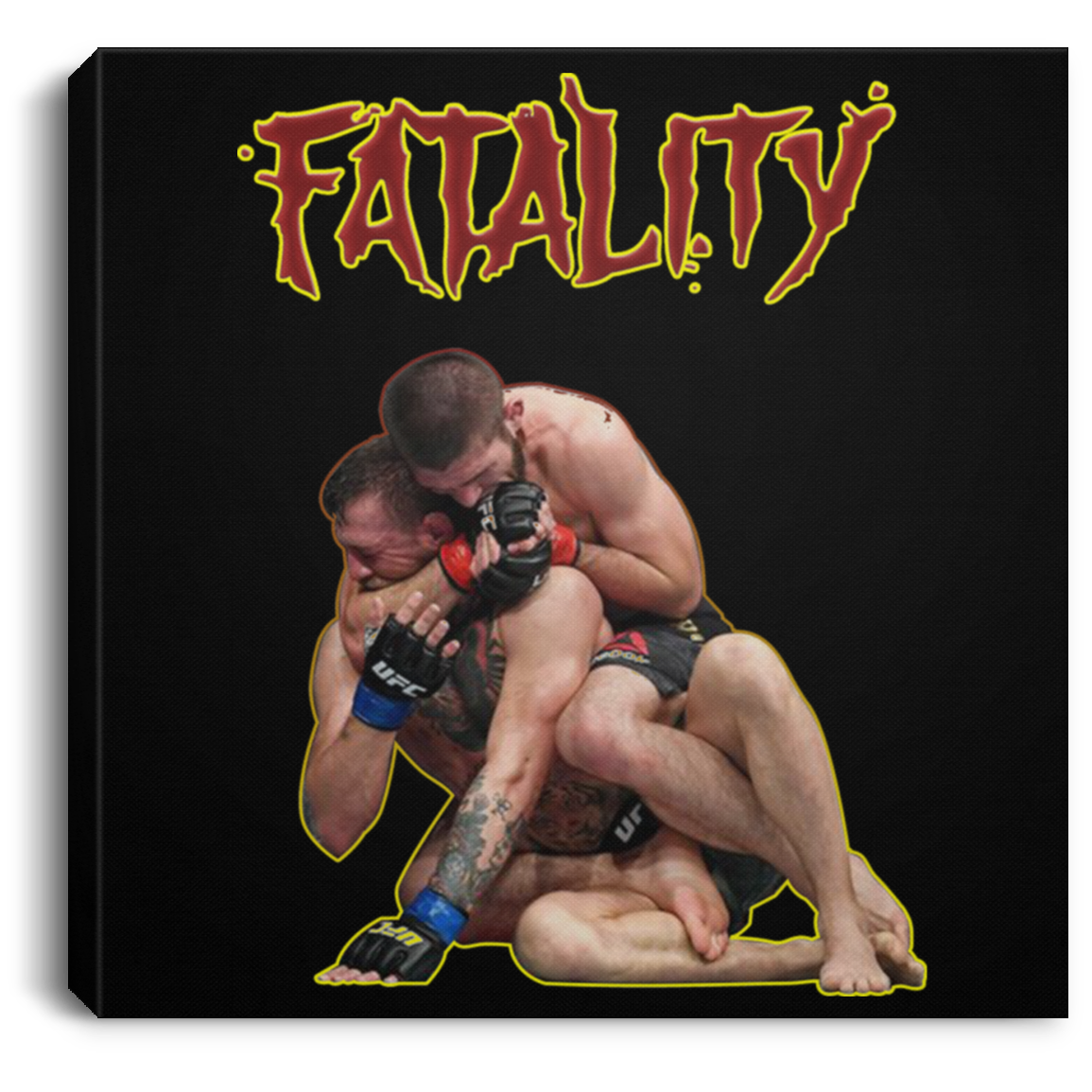 Artichoke Fight Gear Custom Design #11. Fatality. Mortal Kombat Parody. MMA. Square Canvas .75in Frame