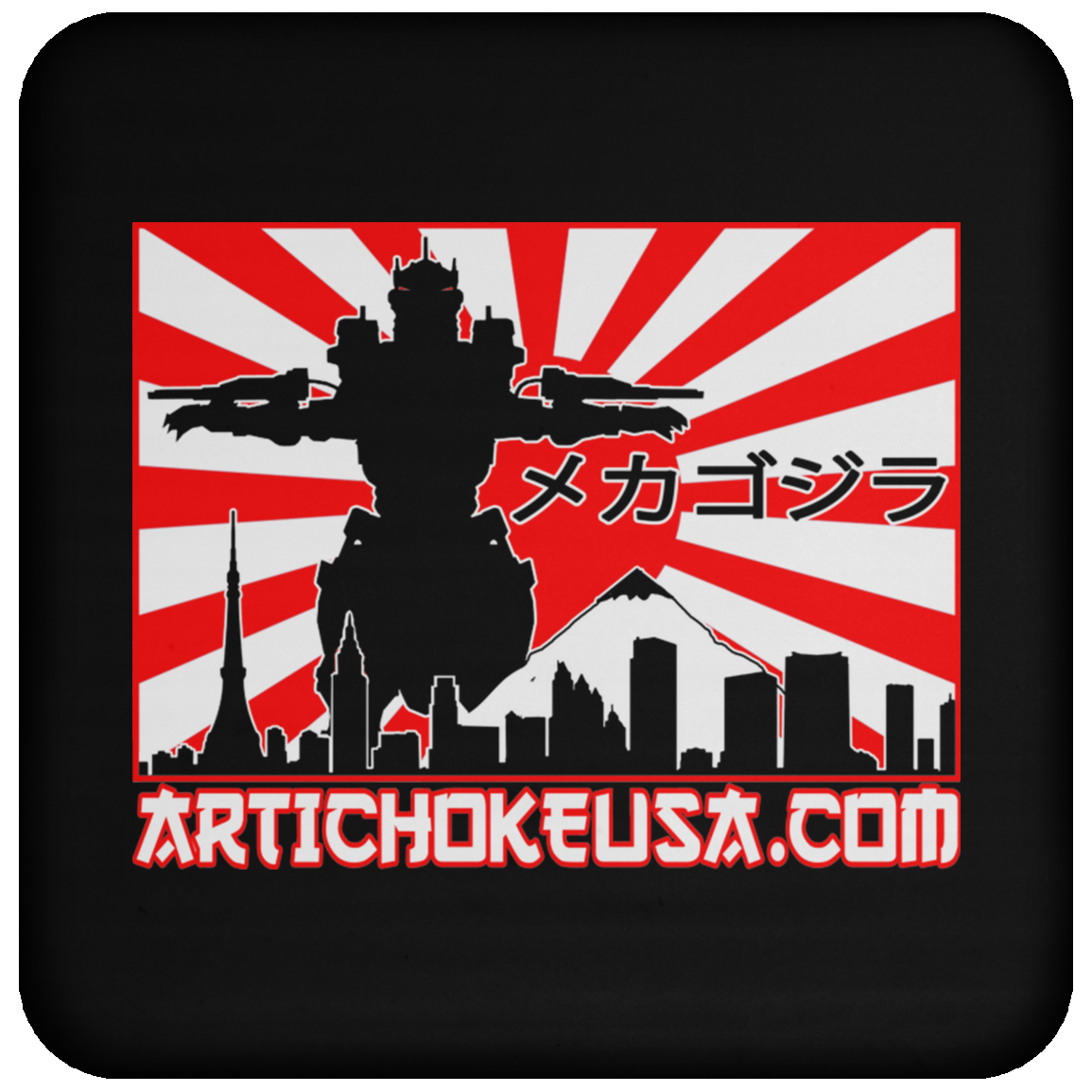ArtichokeUSA Custom Design. Fan Art Mechagodzilla/Godzilla. Coaster