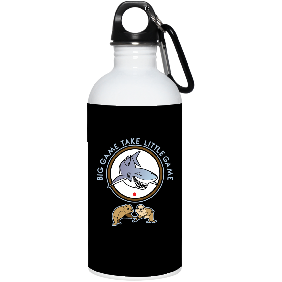 The GHOATS custom design #41. Big Game Take Little Game. Pool/Billiards. 20 oz. Stainless Steel Water Bottle