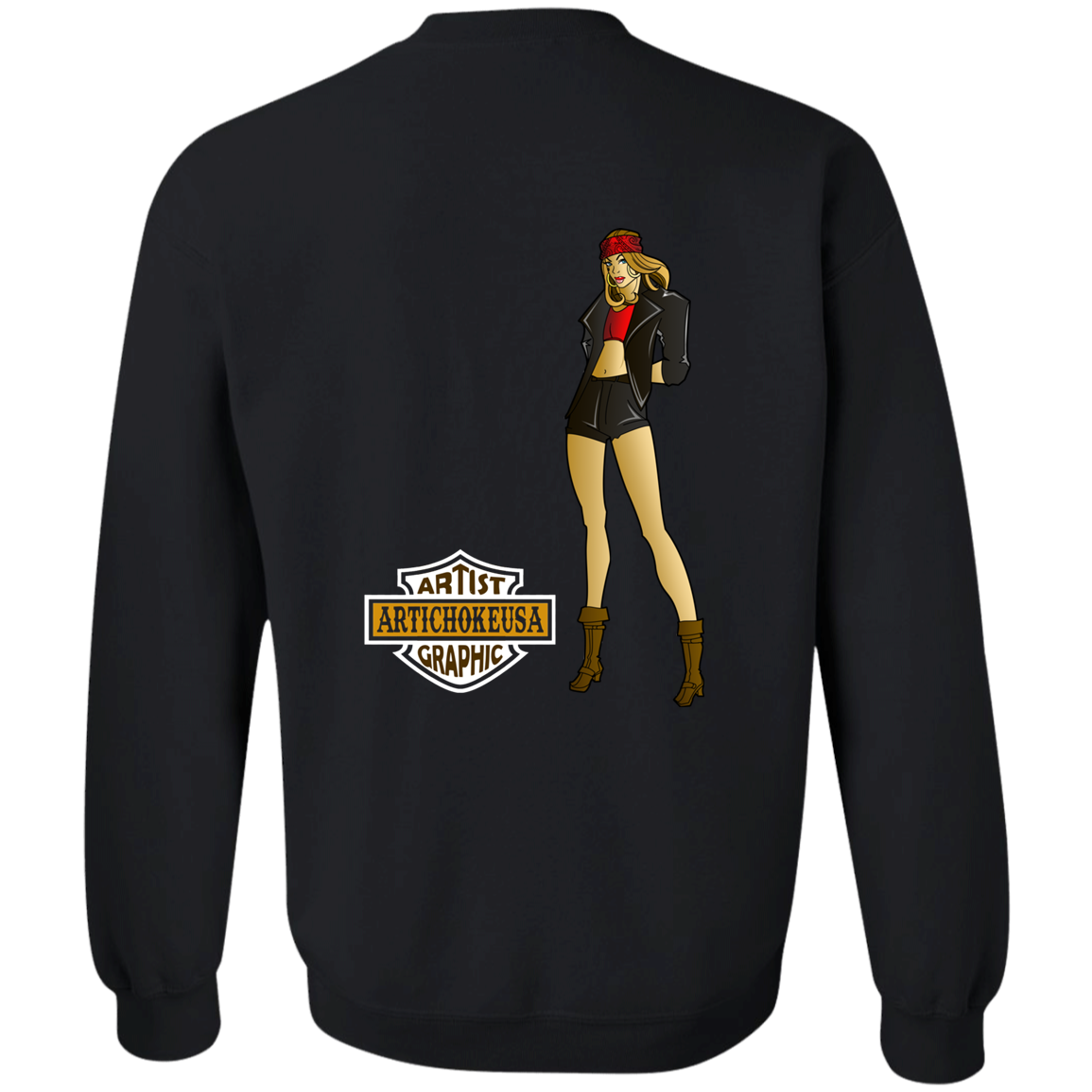 ArtichokeUSA Custom Design. Façade: (Noun) A false appearance that makes someone or something seem more pleasant or better than they really are. Crewneck Pullover Sweatshirt