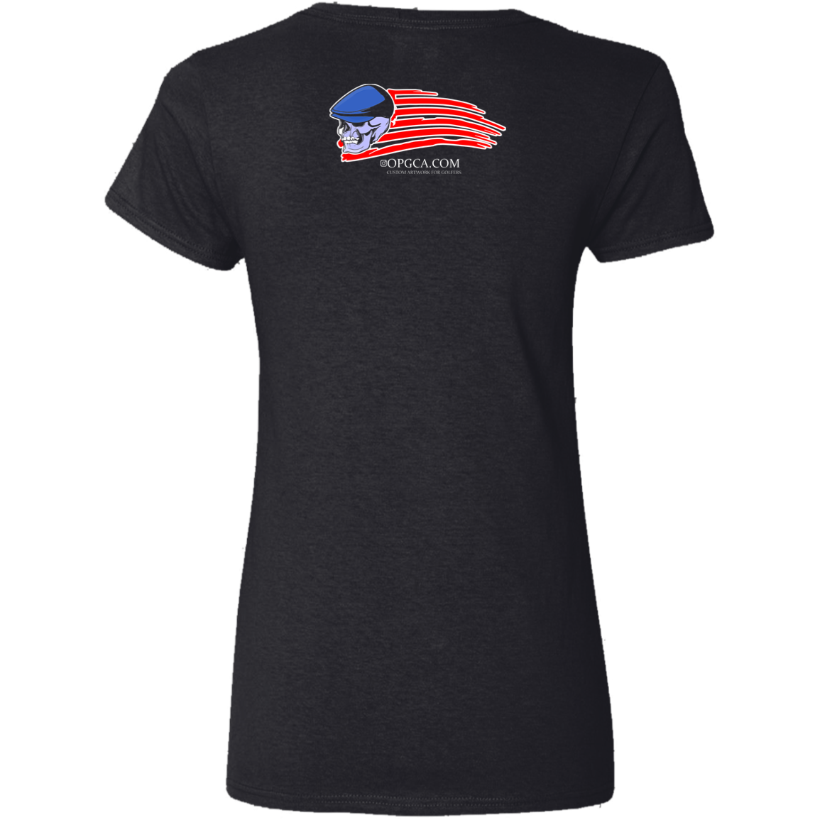 OPG Custom Design #12. Golf America. Male Edition. Ladies' 100% Cotton V-Neck T-Shirt