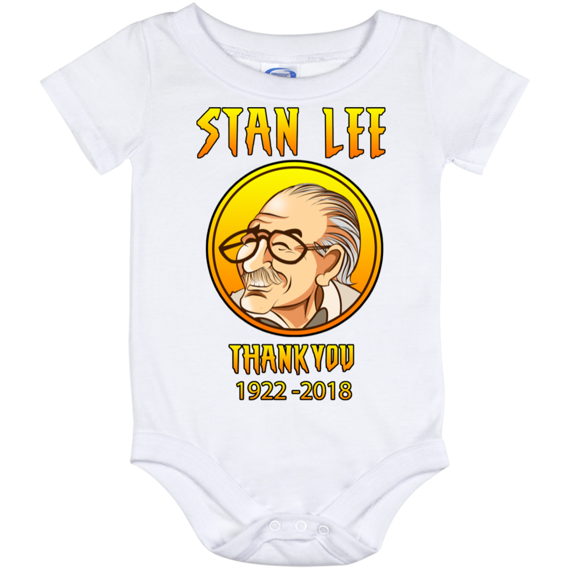 ArtichokeUSA Character and Font design. Stan Lee Thank You Fan Art. Let's Create Your Own Design Today. Baby Onesie 12 Month