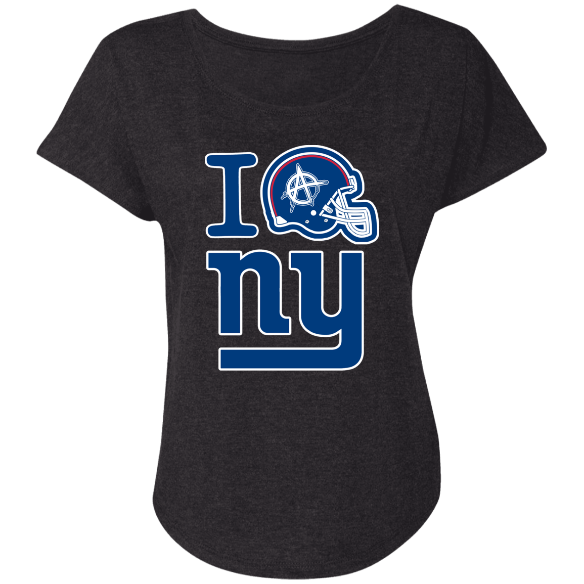 ArtichokeUSA Custom Design. I Helmet NY. Fan Art. Ladies' Triblend Dolman Sleeve