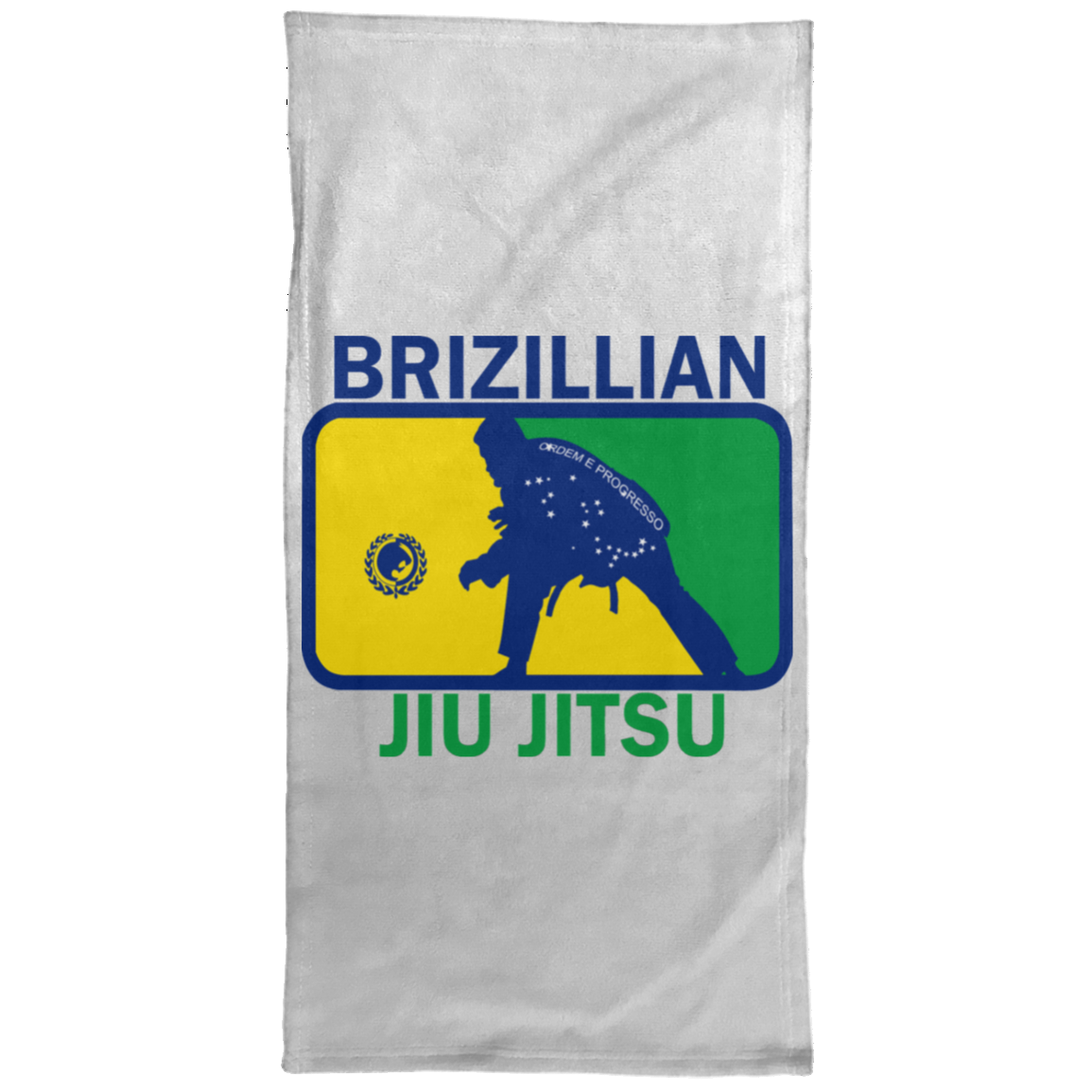 Artichoke Fight Gear Custom Design #5. BJJ MLB Brazil Flag Colors. Parody v2. Hand Towel - 15x30