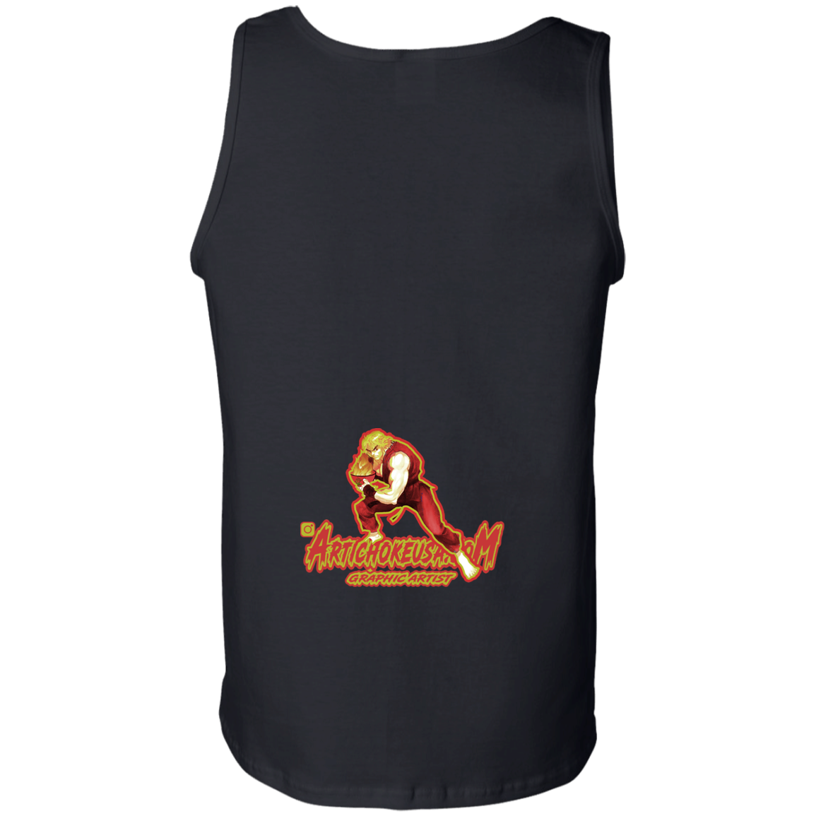 ArtichokeUSA Custom Design. Pho Ken Artichoke. Street Fighter Parody. Gaming. 100% Cotton Tank Top