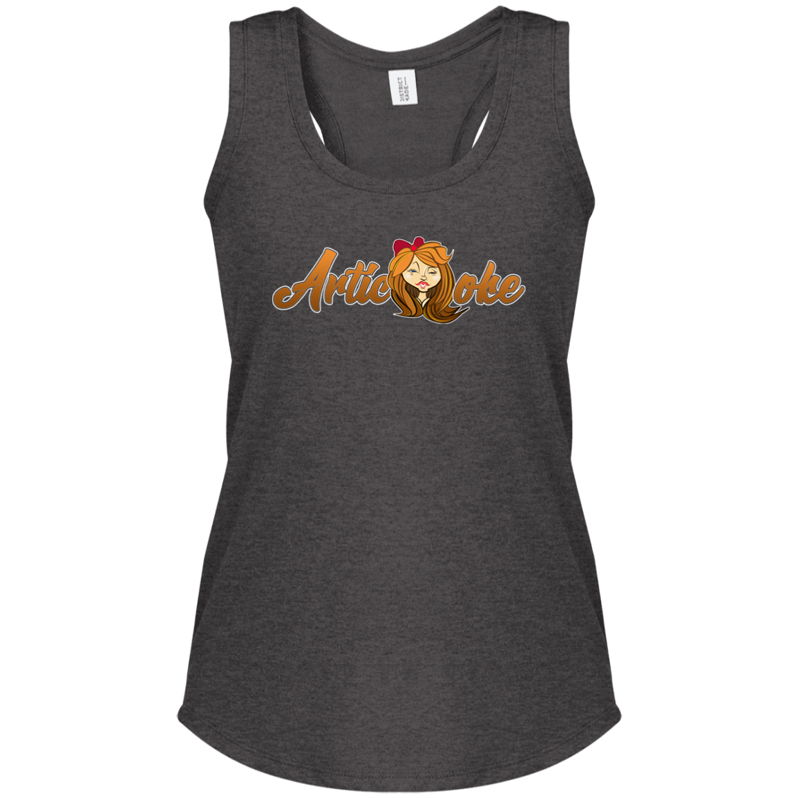 ZZ#21 Characters and Fonts. Aubrey. A show case of my characters and font styles. Ladies' Tri Racerback Tank