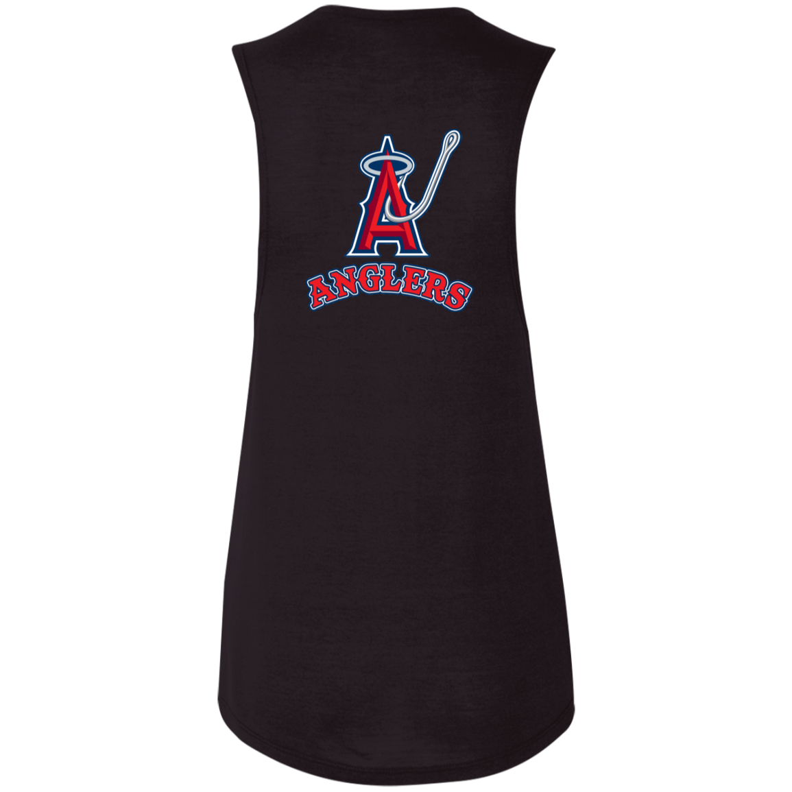 ArtichokeUSA Custom Design. Anglers. Southern California Sports Fishing. Los Angeles Angels Parody. Ladies' Flowy Muscle Tank