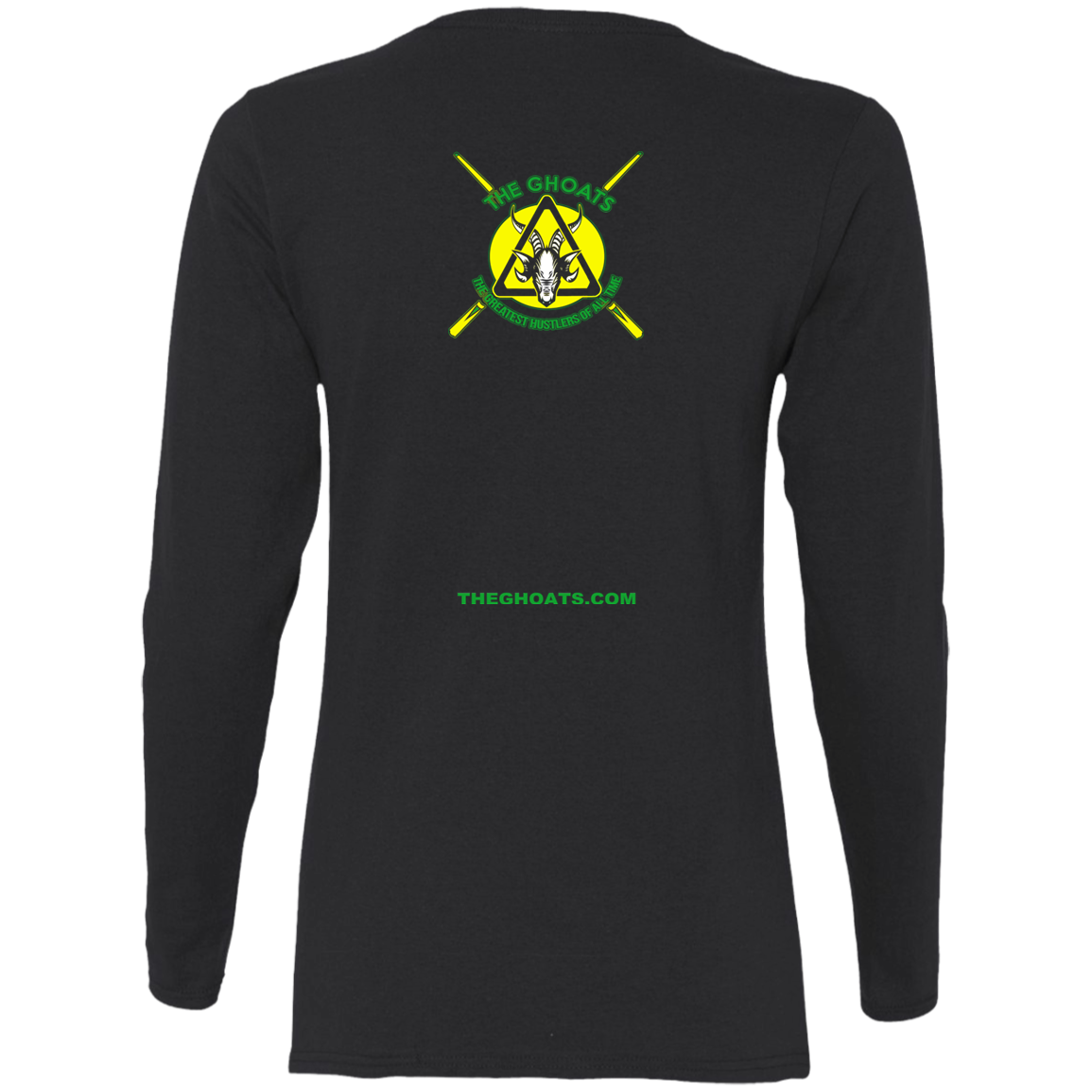 The GHOATS Custom Design. #13. GHOATS SMASH. Ladies' Cotton LS T-Shirt