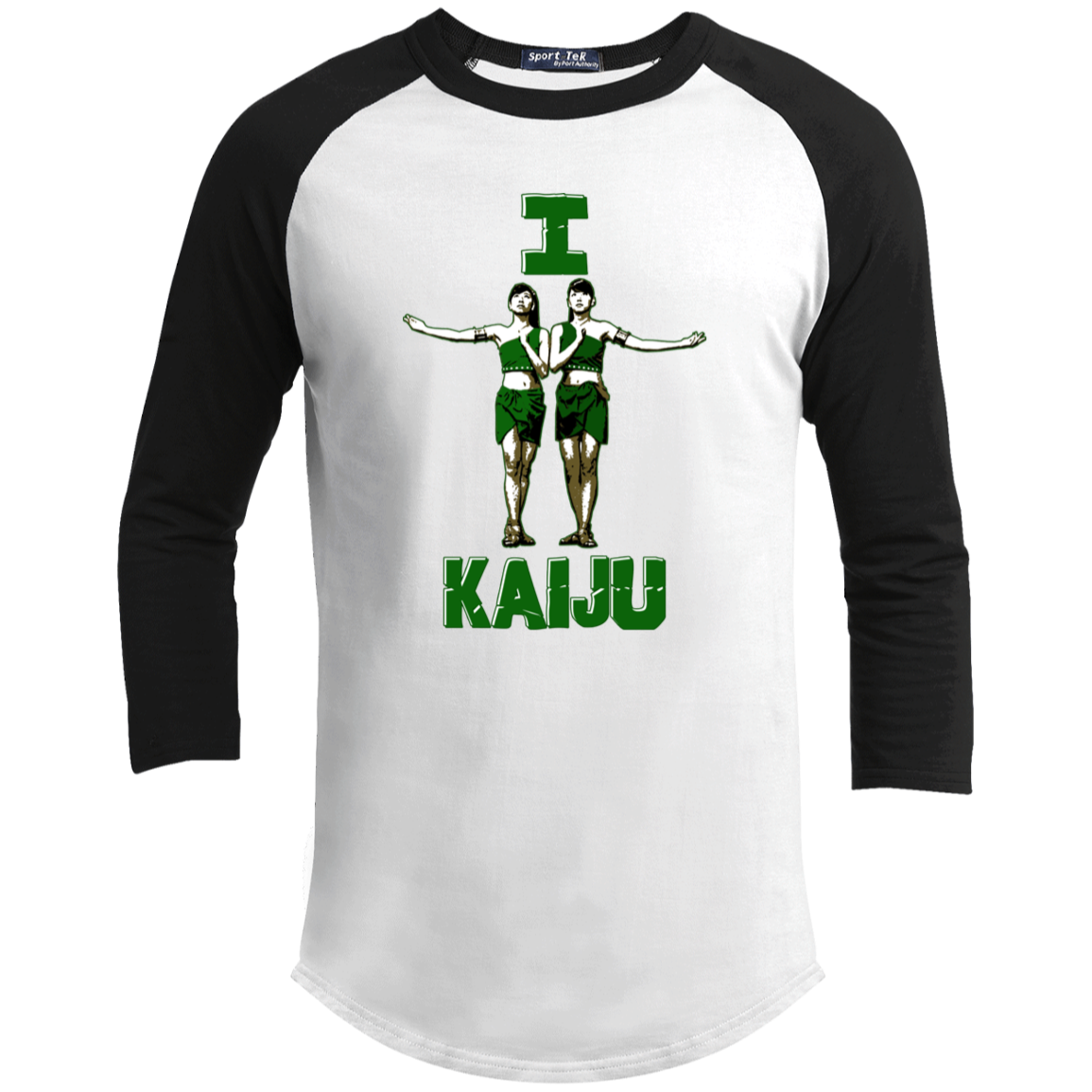 ArtichokeUSA Custom Design. I Heart Kaiju. Fan Art. Youth 3/4 Raglan Sleeve Shirt