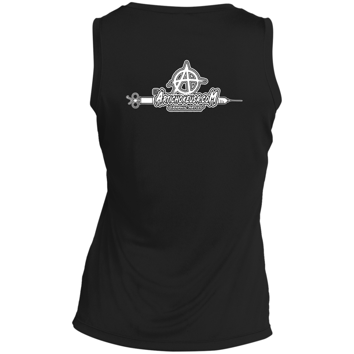 ArtichokeUSA Custom Design. Vaccinated AF (and fine). Ladies' Sleeveless V-Neck